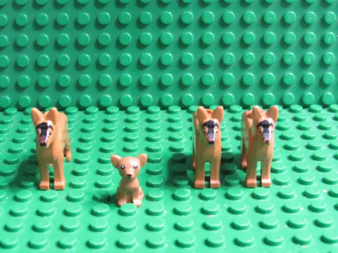Lot of Lego minifigures dog german shepherd pets police CITY CH66