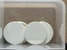 LEGO Parts - White Tile, Round 3 x 3 - No 67095 - QTY 5