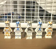 LEGO Star Wars Clone Trooper Minifigure Lot of 5 Plastic Figures
