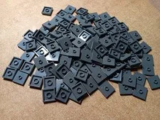 LEGO BULK LOT OF 100 DARK BLUISH GRAY 2X2 MODIFIED PLATE WITH JUMPER STUD 87580