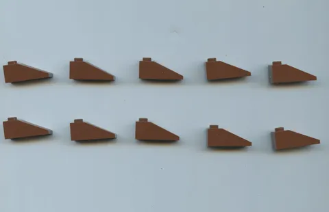 LEGO x 10 Reddish Brown Slope 33 3 x 1 4286