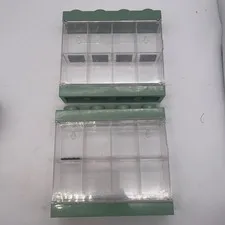2 Official Lego Minifigures Display Case Green Stand Wall Decor S
