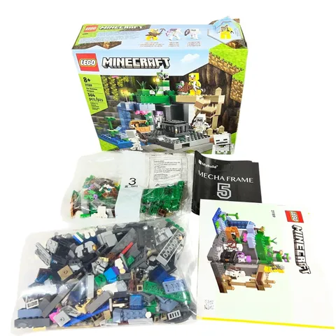 LEGO Minecraft The Skeleton Dungeon Set 21189 Open Box 80% Complete Manual
