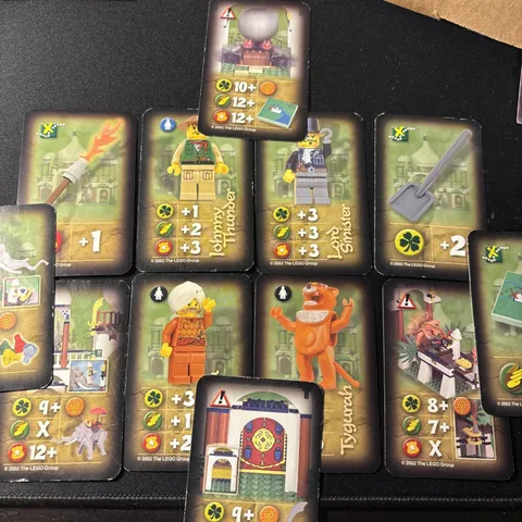 Lego Orient Expedition India Board Game Item Cards x12 Total lot 