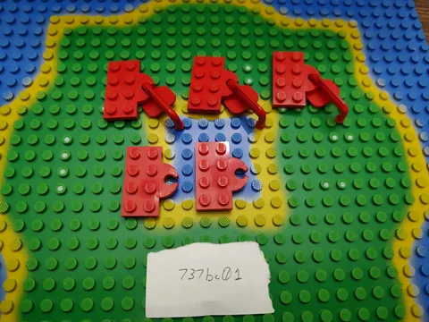 Lego 737bc01 with part x886 Train Coupler and plate (lot of 3 + 2 extra plates)