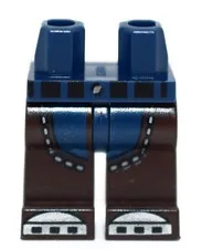 LEGO Minifigure Legs Cowboy Jeans Leather Chaps Dark Blue Western Rex 6254912