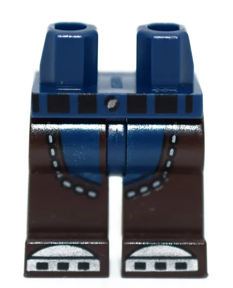 LEGO Minifigure Legs Cowboy Jeans Leather Chaps Dark Blue Western Rex 6254912