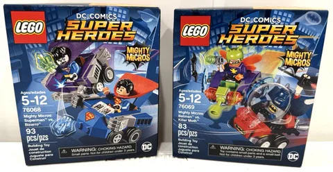 Lego DC Comics 76068 & 76069 Mighty Micros Superman, Bizarro, Batman Killer Moth