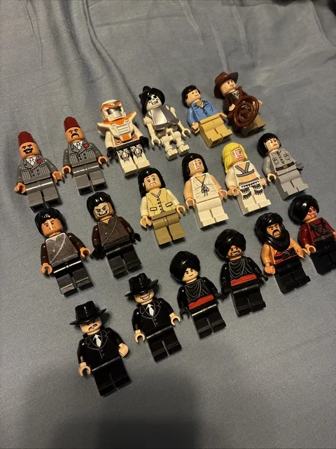 LEGO HTF Rare Indiana Jones Minifigures Lot Kingdom Of Doom 7199 7194 Bad Guys++