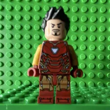 LEGO Super Heroes Minifigure Iron Man - Black Hair, Gold Arms