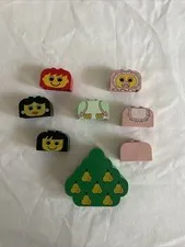 Lego Slope Bricks Baby Pear Tree Faces Lot 9 Pieces Replacements