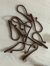 LEGO Flexible Brown Whip/Cord Accessories Lot, 10 Pieces