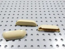 LEGO Lot of 3 Tan 1x4x1 Outside Half Curved Part 4045 BD