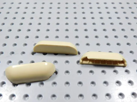 LEGO Lot of 3 Tan 1x4x1 Outside Half Curved Part 4045 BD