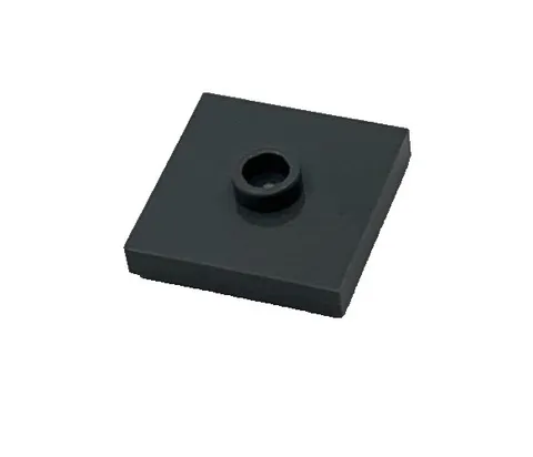Lego 87580 Dark Bluish Gray Plate Modified 2 x 2 With Groove 1 Stud In Center