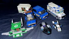 Lego City Police Camper Vehicles Loose Incomplete Lot of 7