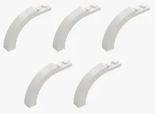 5 New LEGO White 1x6x3 1/3 Curved Top Arch Bricks round rounded 6060 6185956