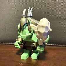 LEGO Vintage Green Big-Fig Troll with club and spikes. Super rare