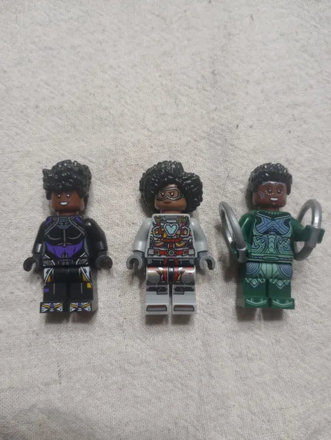 Lot of 3 LEGO Minifigures Marvel Shuri Riri Williams Nakia
