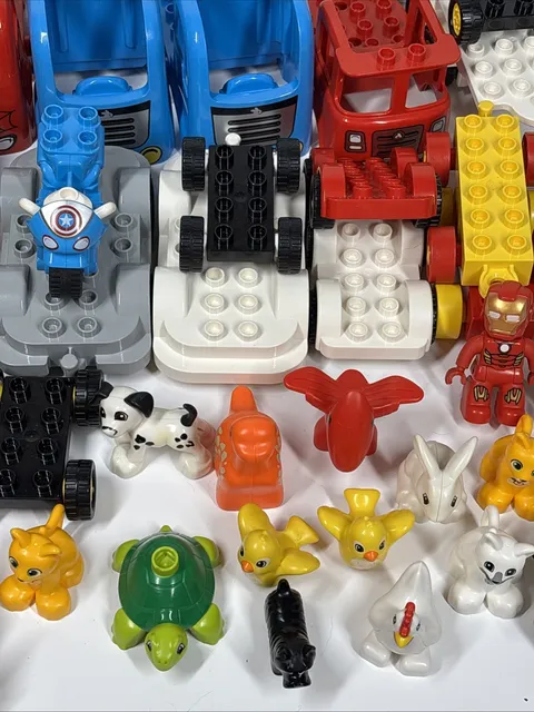 LEGO DUPLO Giant Part Box - LOT of Over 14lbs of Bricks, Vehicles, And Figures