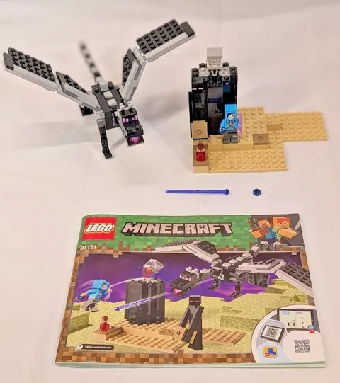 LEGO Minecraft The End Battle 21151 Ender Dragon Minifigure w/Manual Retired