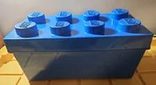 LEGO Storage Brick Box Stackable Storage Solution Brick  BLUE Full Of Legos!!!