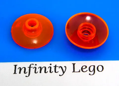 12 LEGO Trans-Neon Orange Round Dish 2 x 2 Inverted (4740) - 12 Pieces