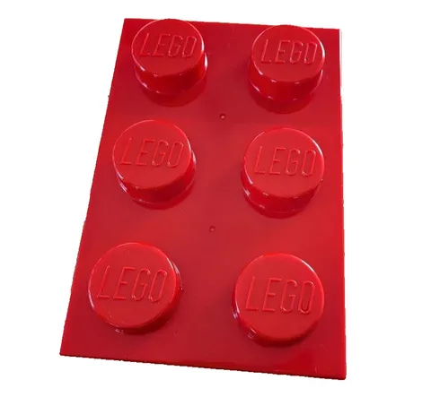 LEGO Junbo Block Big Large Minifigure Red L10.2in W2.9in H4.9in