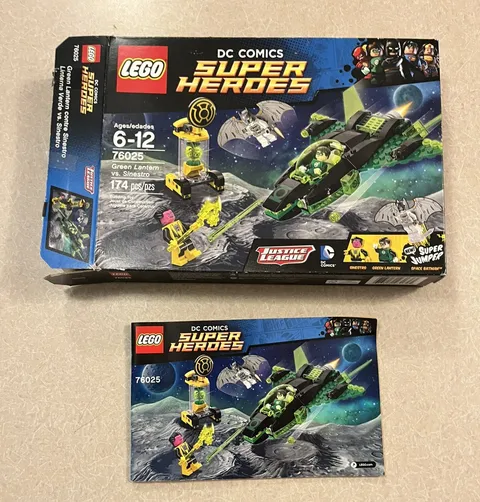 LEGO DC Comics Super Heroes 76025 Green Lantern vs. Sinestro Manual & Box ONLY