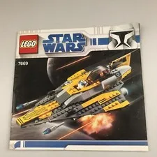 Lego Star Wars 7669 Anakin's Jedi Starfighter Instruction Manual Good Condition