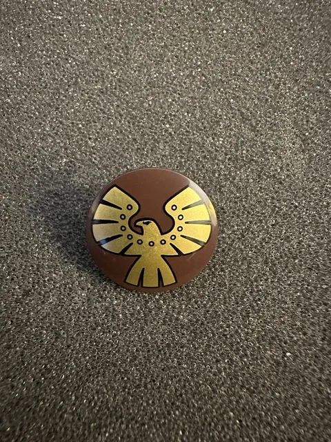 LEGO Brown Circular Or Round Battle Warrior Shield Part - Eagle Design - New