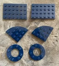 Lego Dark Blue Shade Piece Lot. Used