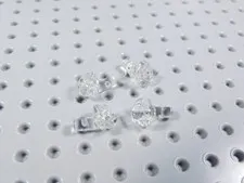 LEGO Lot of 4 Trans Clear Posing Stands Connector Utensil BA