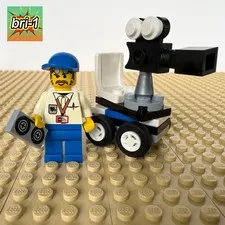 LEGO Studios: Cameraman + Camera Dolly, FILM, stu001, 1352 EXPLOSION STUDIO 2000