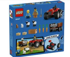 New Lego City Red Farm Tractor with Trailer & Sheep 60461