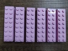 LEGO Lot of 6 Light Pink 2x8 Bricks 