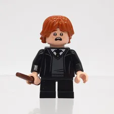 Lego Minifigure Ron Weasley Hogwarts Robe Gray Sweater hp319 Retired 2021