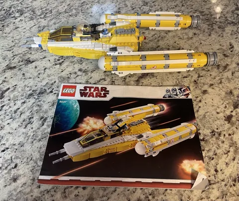 LEGO Star Wars 8037 Clone Wars Anakin’s Y-wing Starfighter + Instructions AS IS