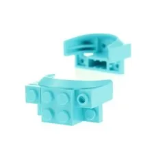 2x LEGO Wheel Arch 4x2 1/2 x 2 1/3 Light Blue Fender 6296906 18974