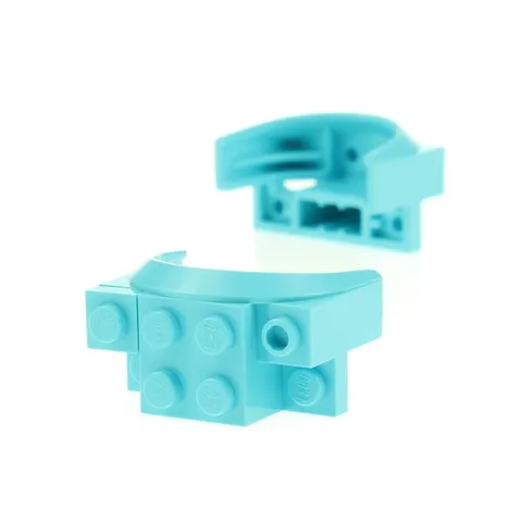 2x LEGO Wheel Arch 4x2 1/2 x 2 1/3 Light Blue Fender 6296906 18974