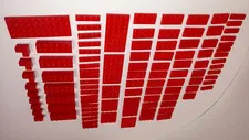 100 piece lot Lego red plates some large great for creative MOCs WYSIWYG IRL