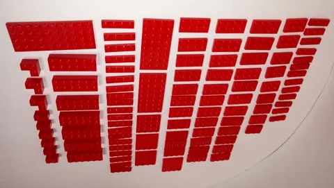 100 piece lot Lego red plates some large great for creative MOCs WYSIWYG IRL