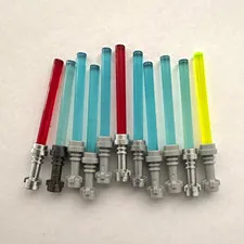 LEGO Star Wars Lightsaber Minifigure Accessories Lot 11pcs Blue, Green, Red
