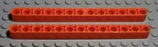 Lego Technic Perforated Beam 1x13 Dark Orange 2 Pieces