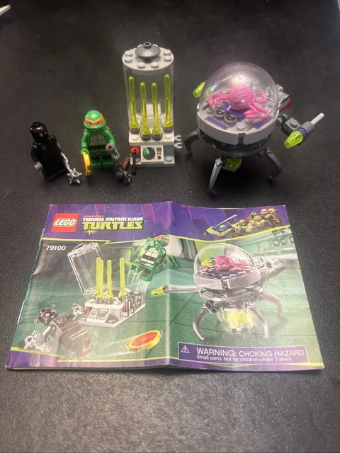 Lego Ninja Turtles Kraang Lab Escape 79100 100% Complete W/Instructions