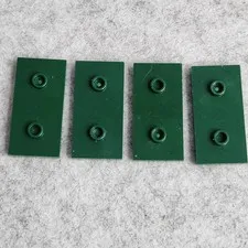 LEGO 65509 Plate Modified 2 x 4 with 2 Studs Double Jumper Dark Green x4 Genuine