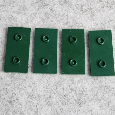 LEGO 65509 Plate Modified 2 x 4 with 2 Studs Double Jumper Dark Green x4 Genuine