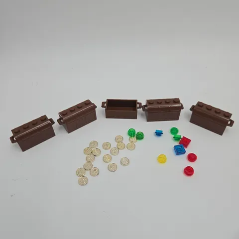 Lotof Vintage Lego Pirate Treasure Chests And Gold Coins
