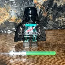 Custom Brickluv Mountain Dew Baja Blast Translucent Smoke Grey Variant *RARE*