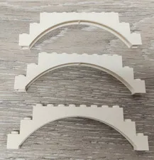 Lego 18838 30938 White Arch 1 x 12 x 3 Raised With 5 Cross Supports Lot Of 3
